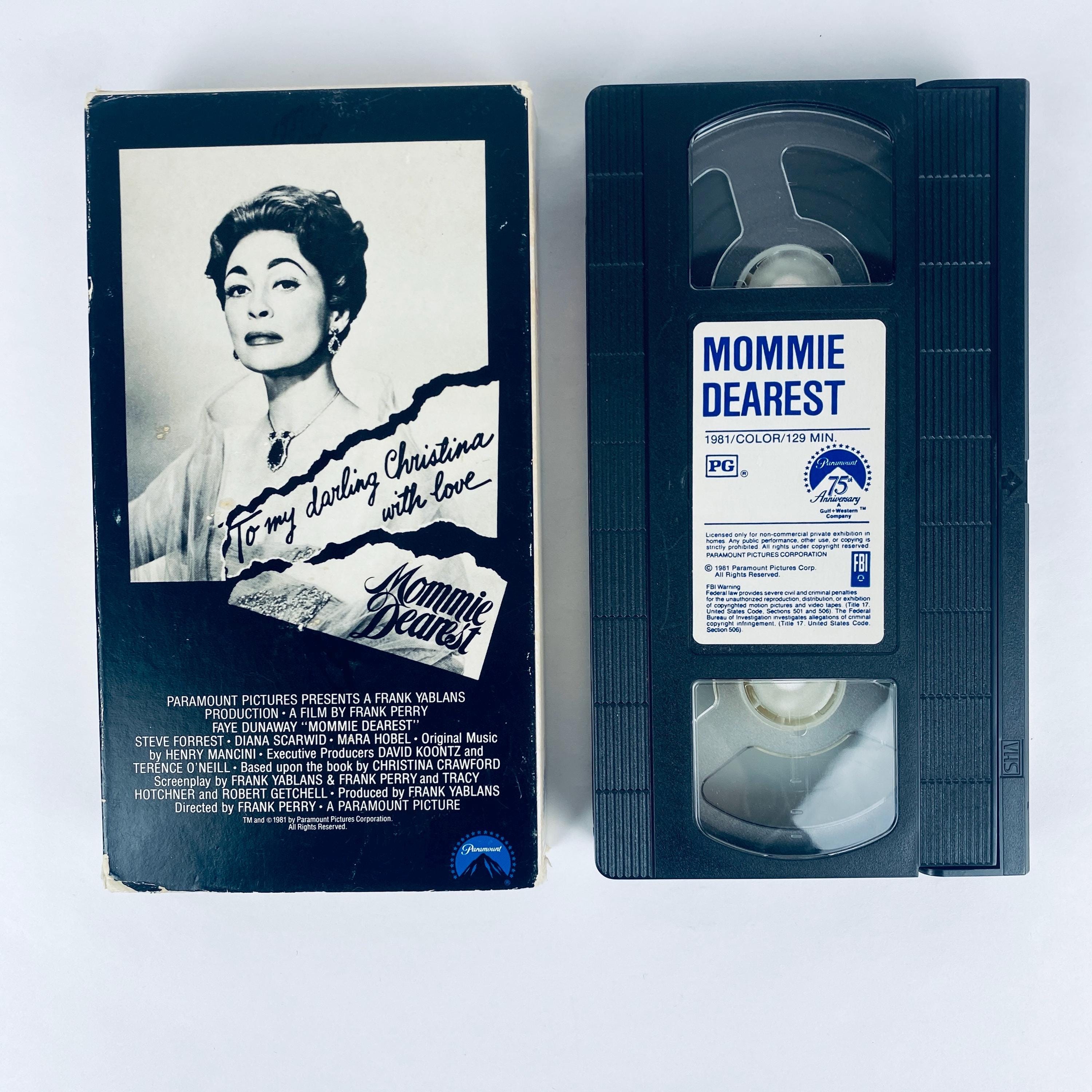 Mommie Dearest VHS (1981) - Faye Dunaway, Joan Crawford
