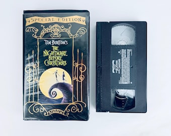 Pesadilla antes de Navidad Edición Especial VHS, de Tim Burton, Clásico de los 90, Dibujos animados para adultos