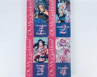 ¡Oh, Diosa! Lote de VHS, volúmenes 1-4, anime vintage de los 90, todo probado y funcionando, doblado al inglés