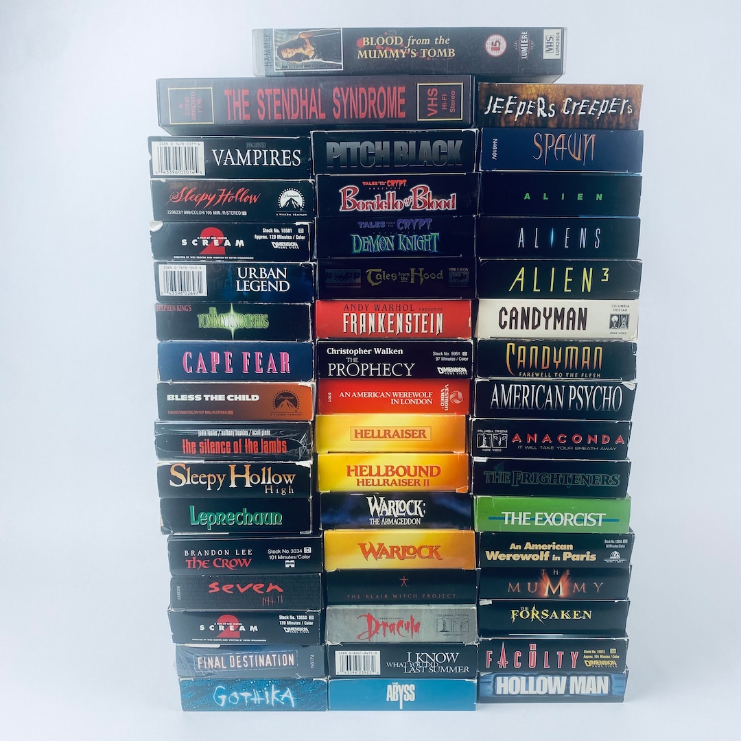 Horror Movies VHS, Build A Lot: Saw, Scream, Spawn, Blair Witch