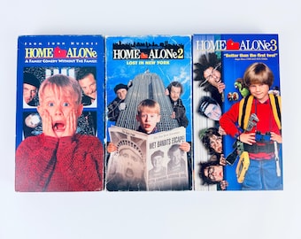 Home Alone Trilogy VHS: Vintage 90s Family Comedy, Christmas Movie, Home Alone 2, Home Alone 3, Macaulay Culkin - All Tested & Working!