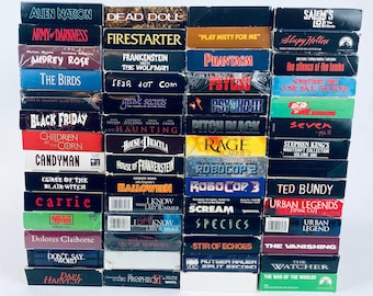 Horror Movies, VHS, 80s 90s Thrillers, Build A Lot: Scream, Psycho, Cherry Falls, Shark Attack, Ring, Candyman, Halloween, Kolchak TESTED