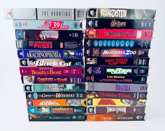 Horror VHS Movies, Classic Horror, Sci Fi, U Pick: Frankenstein, Dracula, Vincent Price, The Haunting, Phantom of the Opera, Werewolf TESTED