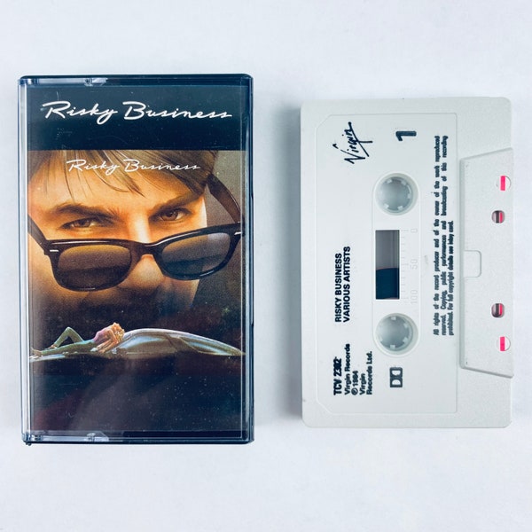 Vintage Risky Business Soundtrack Cassette Tape - TESTED & WORKING - Vintage 80s UK Import, Prince, Journey, Tangerine Dream - Guaranteed