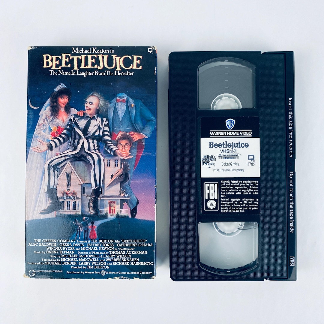 Vintage Beetlejuice VHS 1988 Original Tim Burton Halloween Ghosts vintage-beetlejuice-vhs-1988-original-tim-burton-halloween-ghosts