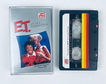 Cinta de casete de ET Extraterrestre y Michael Jackson, recopilación de temas musicales, Blade Runner, Star Wars, Dinastía, importación poco común, PROBADO y funcionando.
