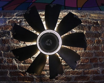 Black Fan Wall Light