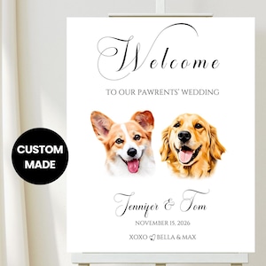 Hund Hochzeit Willkommensschild, Haustier Hochzeitsschild, Haustier Willkommensschilder, Haustier Willkommensschild Hochzeit, sitzen und bleiben Zeichen, unsere Menschen heiraten