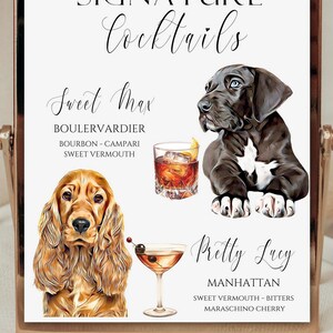 Pet Signature Drink Sign, Pet Signature Cocktail Sign, Cat Signature Drink Sign, Dog Signature Drink Sign, Pet Signature Drink Wedding