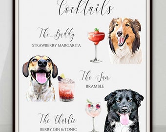 Pet Signature Drink Sign, Pet Signature Cocktail Sign, Cat Signature Drink Sign, Dog Signature Drink Sign, Pet Signature Drink Wedding