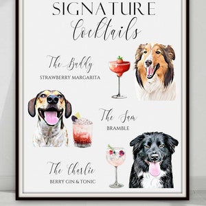 Pet Signature Drink Sign, Pet Signature Cocktail Sign, Cat Signature Drink Sign, Dog Signature Drink Sign, Pet Signature Drink Wedding