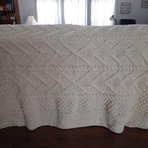 Irish knit soft cozy fisherman afghan