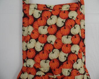 Pumpkin patch bibbed autumn apron
