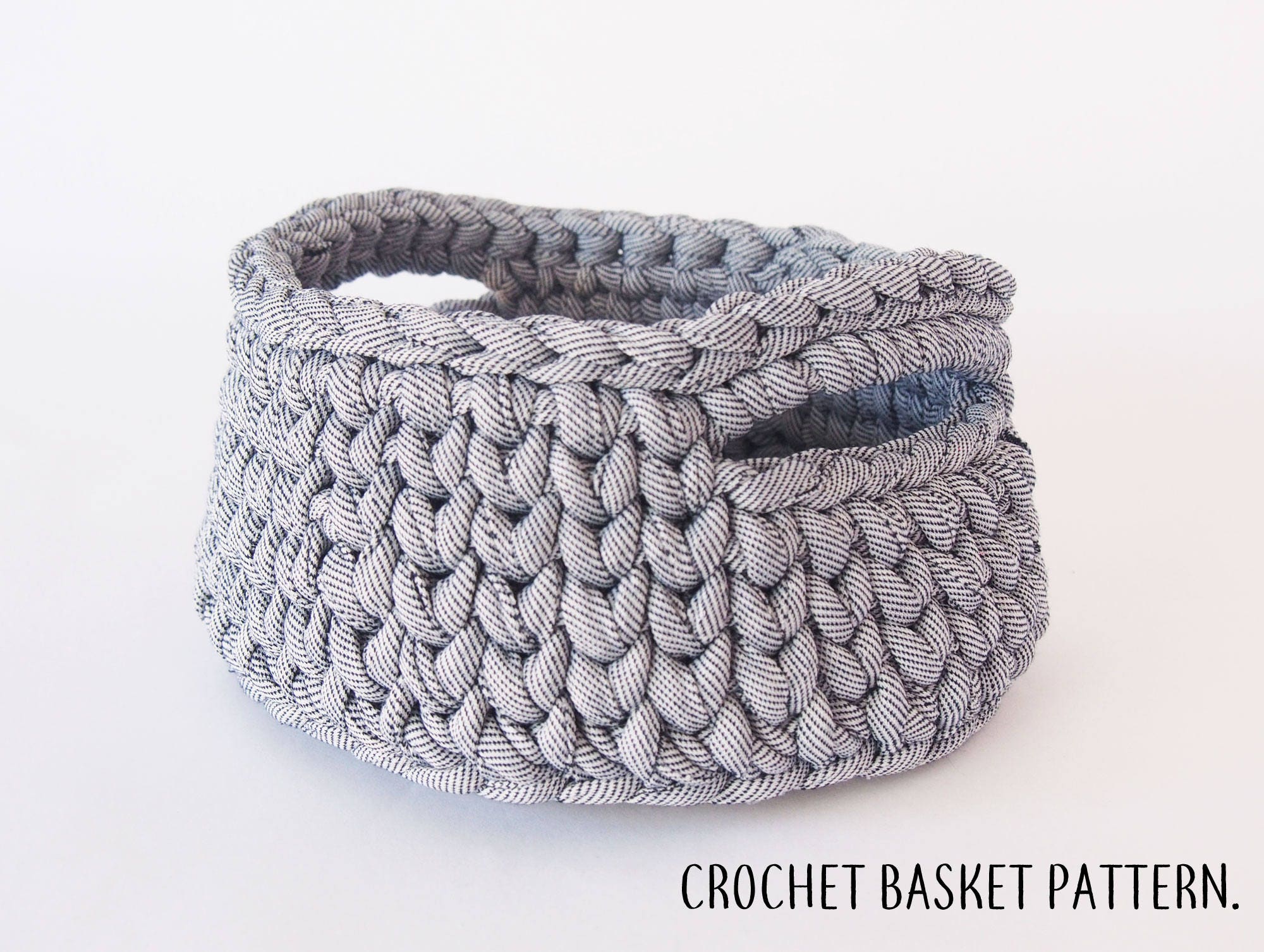 Crochet Basket Pattern Tshirt Yarn Basket Pattern Tyarn Etsy