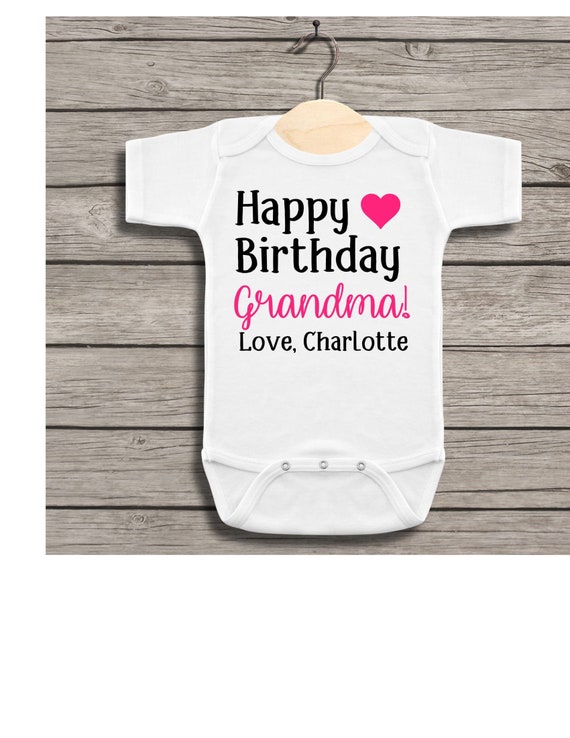happy birthday grandma onesie