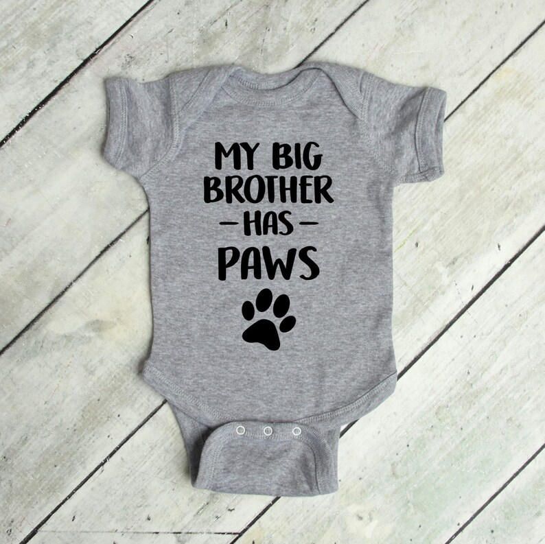 my big brother has paws onesie