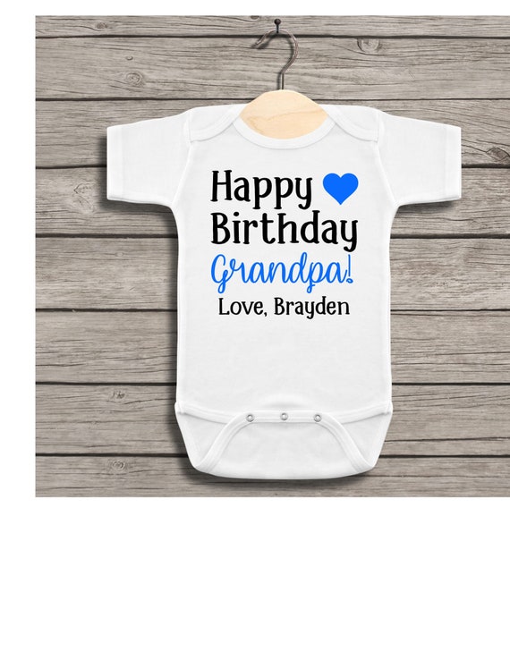 happy birthday grandpa onesie