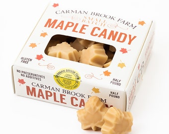 Maple Candy Half Pound | Hard Candy | Maple Syrup Candy | Gluten Free | Vegan Candy