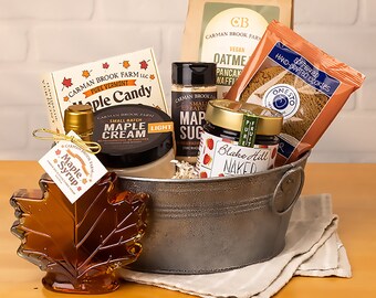 Vegan Sweets Gift Basket | Vermont Maple Syrup | Vegan Candy | Maple Cream