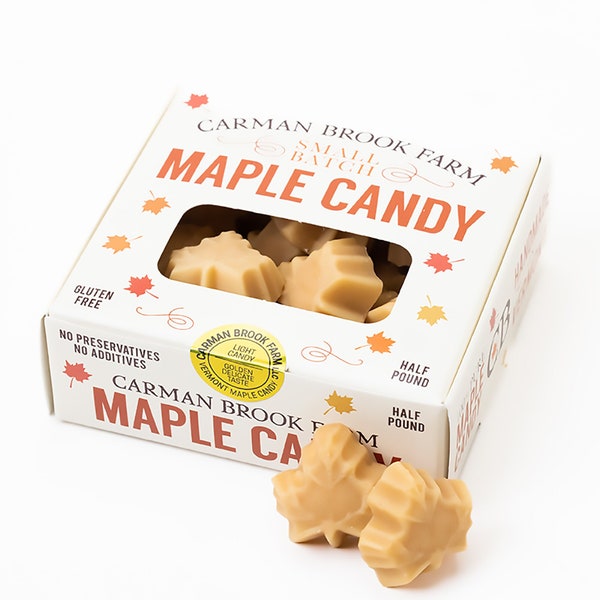 Maple Candy Half Pound | Hard Candy | Maple Syrup Candy | Gluten Free | Vegan Candy