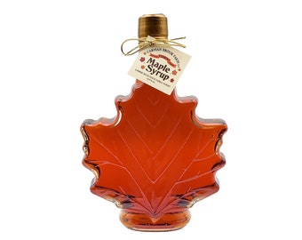 Vermont Maple Syrup in 25.9 oz Maple Leaf | Vermont Food Gift | Gluten Free | Vegan Food