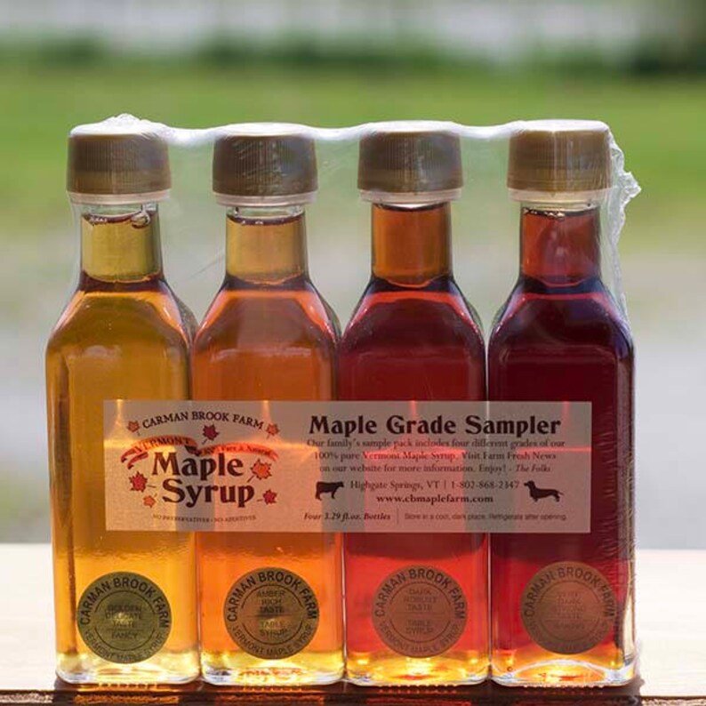 4 Pack Sampler Vermont Maple Syrup Sample Set Gift Etsy