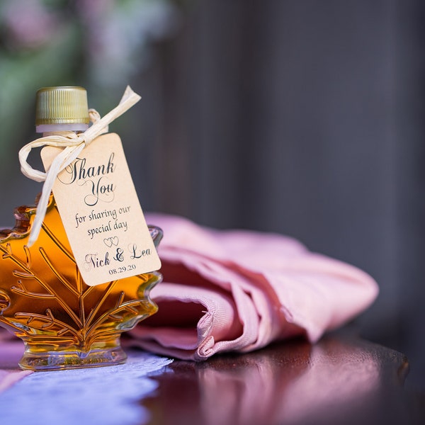 Personalized Wedding Favors (24) | Vermont Maple Syrup | Bulk Wedding Favors | Gluten Free | Vegan