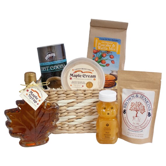Farmhouse Gift Basket Vermont Maple Syrup Breakfast Basket Etsy