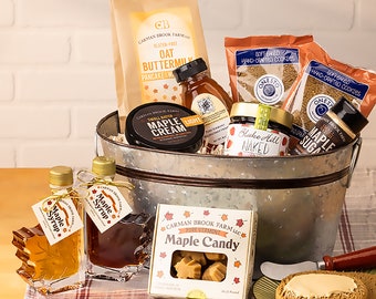 Gluten Free Breakfast Gift Basket | Vermont Maple Syrup | Gluten Free Cookies | Food Gift Basket