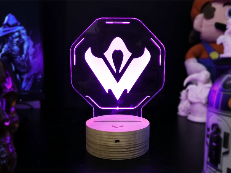 Valorant Omen Acrylic LED Lamp Omen Valorant RGB Lamp Etsy