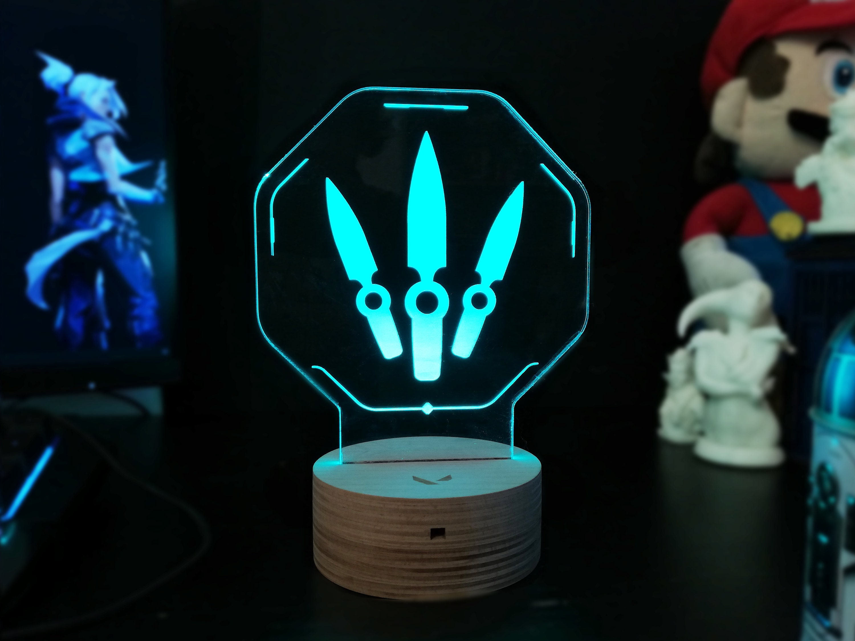 Valorant Jett Acrylic LED Lamp Jett Valorant RGB Lamp Etsy