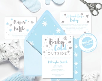 snowflake invitation etsy