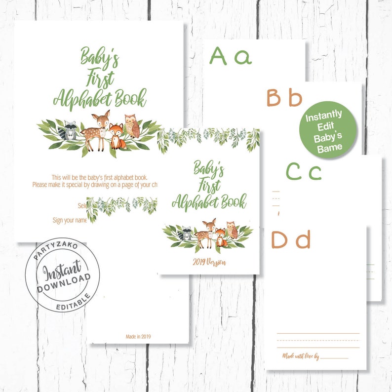 Woodland Babys 1st Alphabet printable Ebook, Woodland ABC E-book, Woodland printable Alphabet E book, Forest Alphabet printable Reserve picture relating to Printable Abc Book titled Woodland Babys Very first Alphabet printable E book, Woodland ABC E-book, Woodland printable Alphabet Guide, Forest Alphabet printable Reserve
