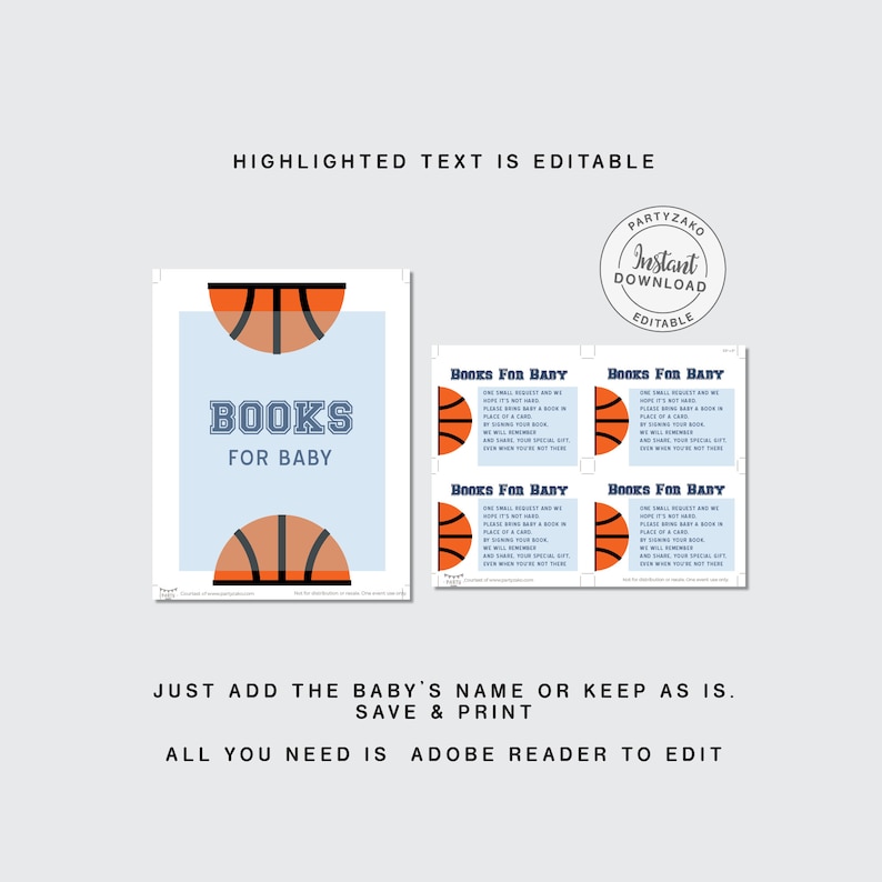 Basketball Baby Shower poster games \u2022 Advice for mom \u2022 Guess the baby food \u2022 Drop your books \u2022 diaper raffle Forest shower games