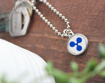 Ripple  Keychain, key holder, crypto gift, Key ring, XRP Cryptocurrency accessory