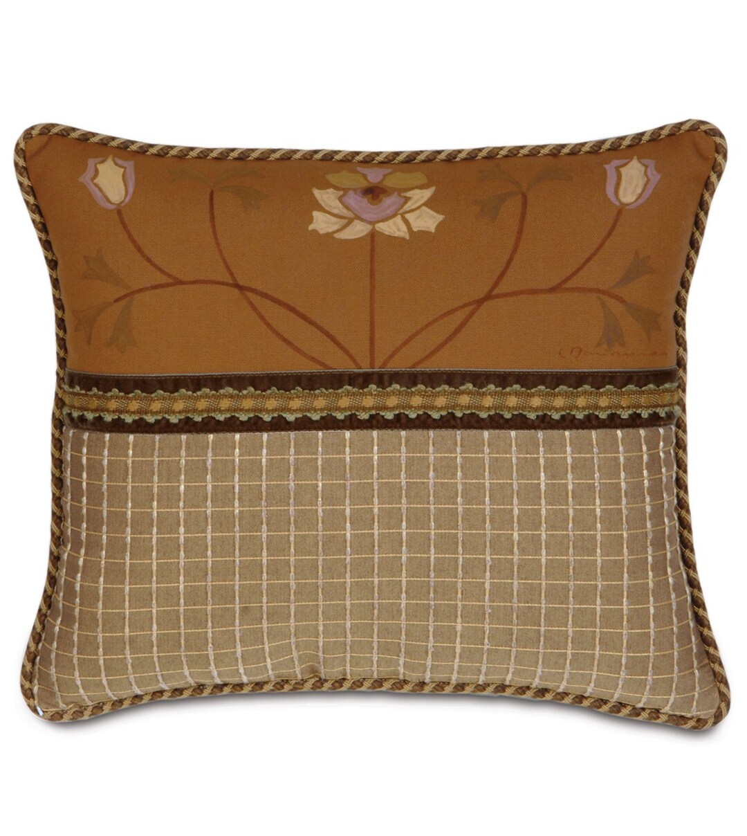 Fairmount Hand-painted Lumbar Pillow Cover 15x18