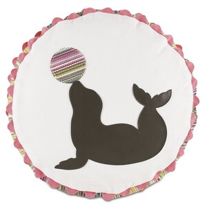 Circus Balancing Act Tambourine Pillow Cover 14Dx2
