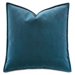 Plush Ocean Velvet Throw Pillow Cover 22x22