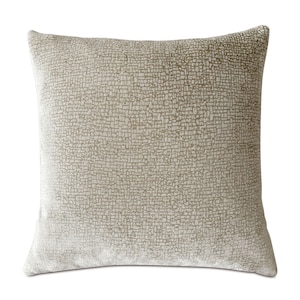 Downing Beige Textured Throw Pillow Cover 20x20