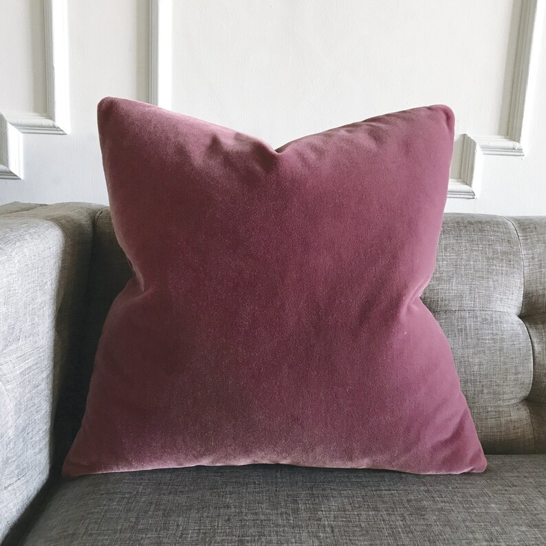 Rose Luxury Mohair Decorative Pillow Cover Crushed Berry Etsy UK