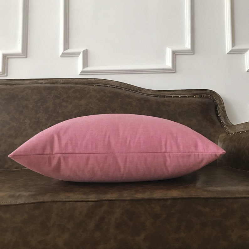 Dusty Pink Solid Throw Pillow Cover 22x22 Etsy