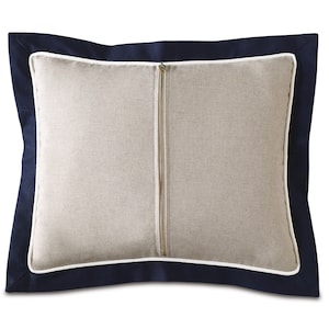 Preppy Navy Blue Decorative Pillow Cover 15&quot; x 18&quot;