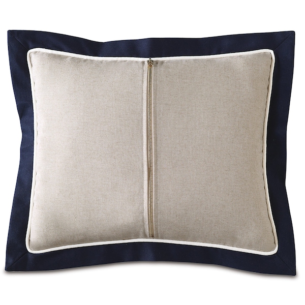 Preppy Navy Blue Decorative Pillow Cover 15" x 18"