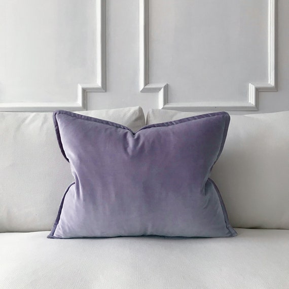 Velvet Standard Sham 20x27 in Lavender Etsy