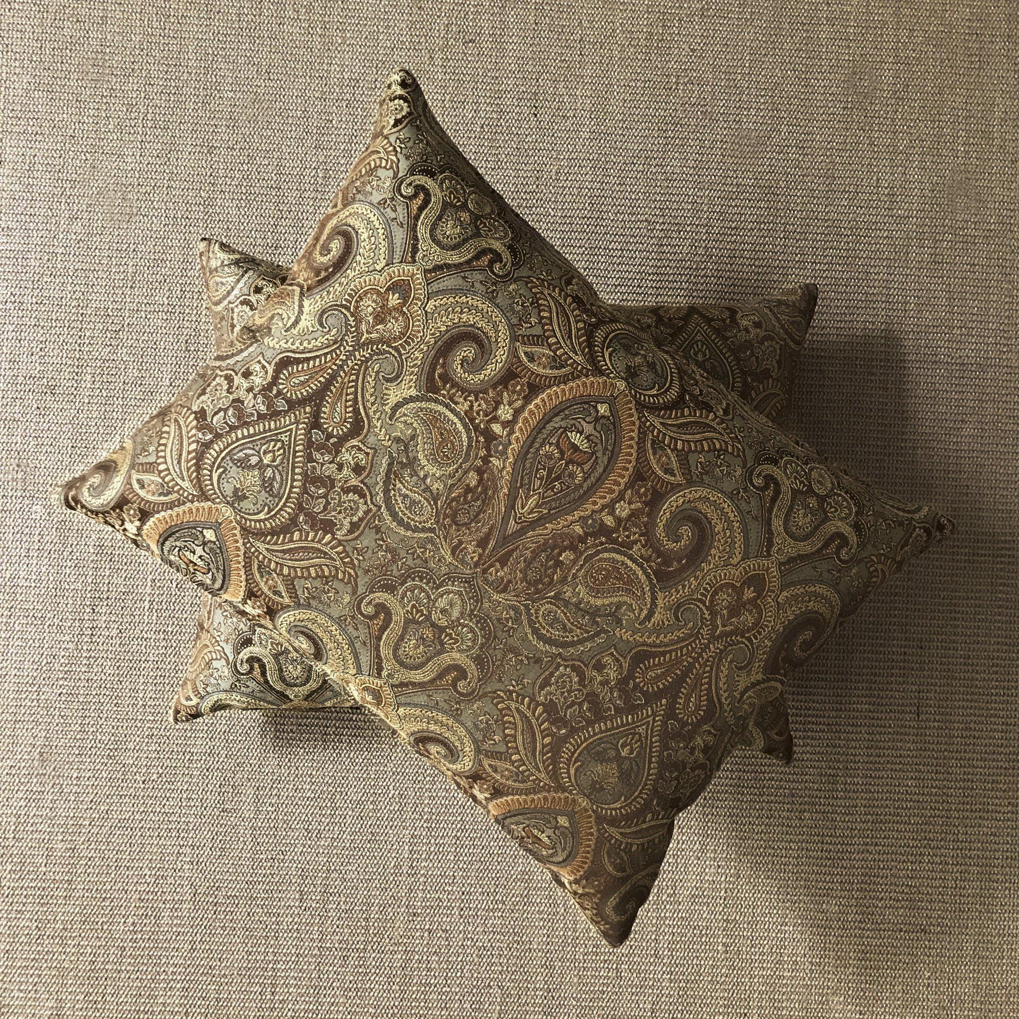 Brown and Gold Damask Standard Sham 20x27 - Etsy