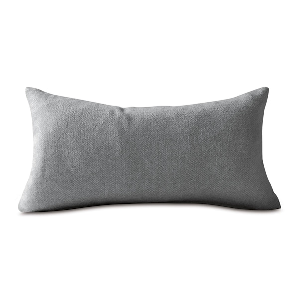 Grey Lumbar Pillow Etsy