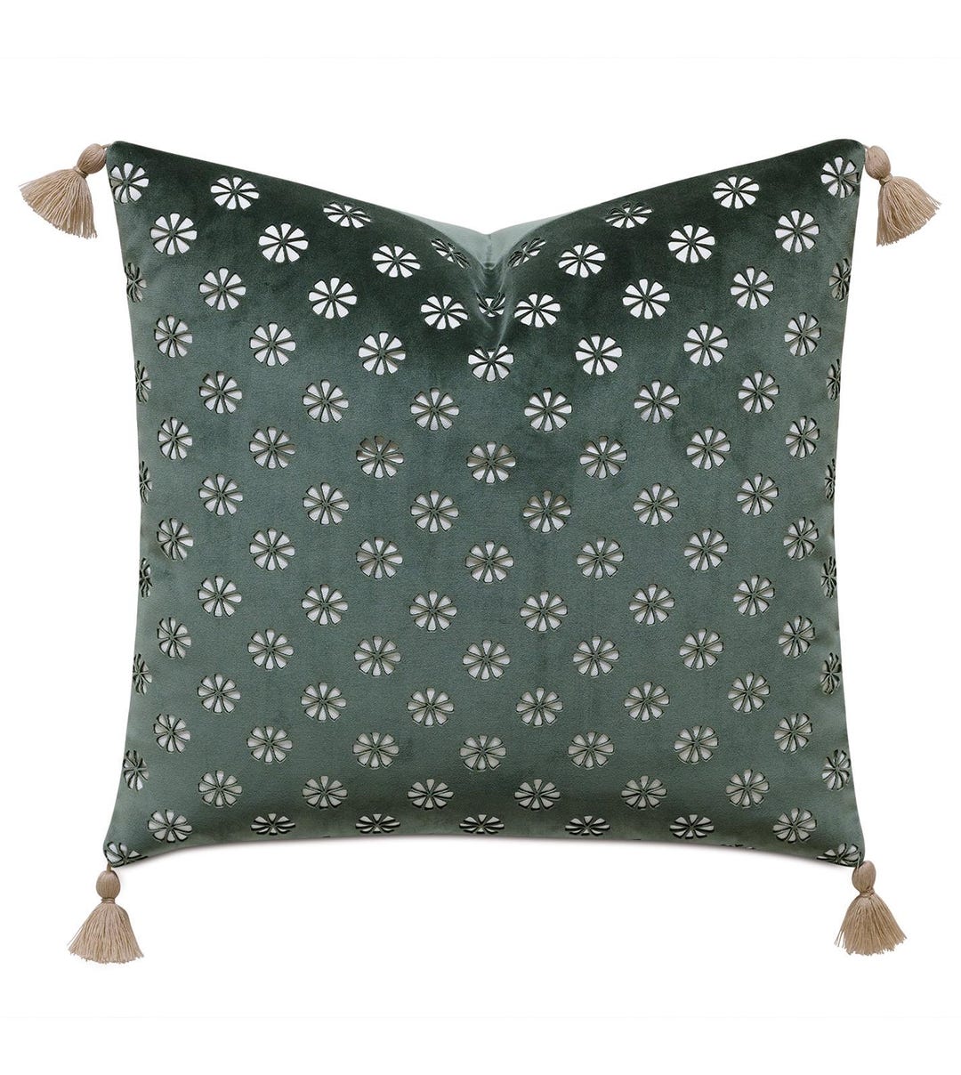 Pine Green Floral Velvet Throw Pillow Cover 20x20 - Etsy
