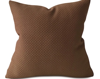 Rust Textured Throw Pillow Cover 22"x22"