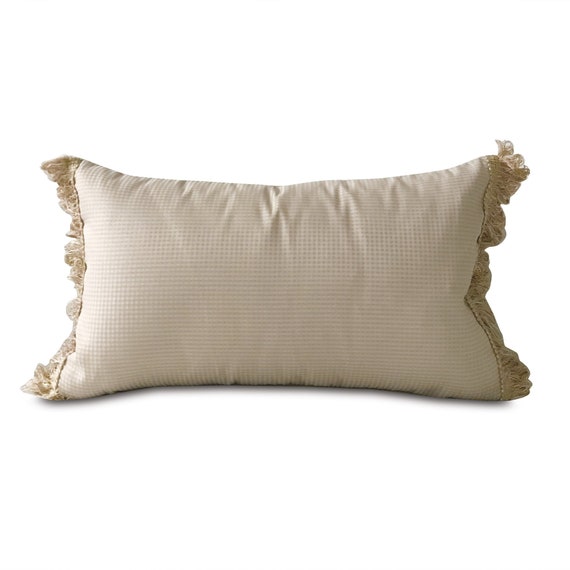 Cream Blush Gingham Lumbar Pillow Cover 13x22 Etsy Canada