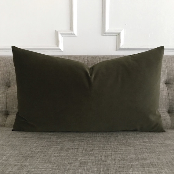 Hunter Green Velvet Decorative Lumbar Hunter Green Velvet Throw Pillow Cover